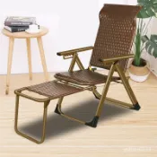 【工廠直營  品質保障】夏款涼椅躺椅折疊午休藤椅午睡陽臺傢用休閒涼椅老人椅子靠背懶人 AN1Q
