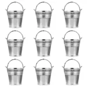 10Pcs Buckets Tin Small Bucket French Fries Snack Tin Pails