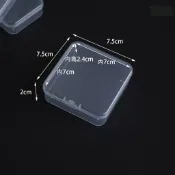 【空間收納】透明pp7.5公分塑膠正方盒文具咕卡圓盤首飾包裝盒珠分裝收納盒