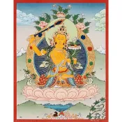 佛教文殊菩薩唐卡   牆面裝飾