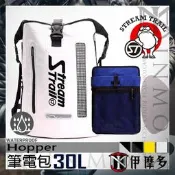 伊摩多※日本Stream Trail Hopper 筆電雙肩背包 戶外防水後背包 登山出遊 衝浪 泛舟 露營。浪花白4色