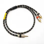 【台灣現貨 平價好聲】3.5mm轉2RCA  一分二 非 美國怪獸Monster 電視紅白 音源線 3.5 to 2RC