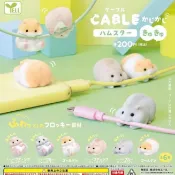 日版 咬咬倉鼠充電線公仔 植絨 倉鼠 充電線 咬線器 數據線 保護套 銀狐 黃金鼠 布丁鼠 天竺鼠 公仔 扭蛋