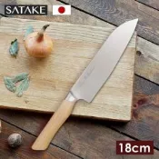 日本製 含鉬不鏽鋼三德廚刀 18cm 白蠟木柄(菜刀/三德刀)