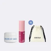 (店+)【COCOLO】玩美旅行組｜杜鵑花酸精萃10ml＋潔顏霜10g 送品牌束口袋(米黑色)