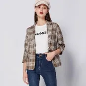 【HONOR 山形屋】出清品 格紋翻領西裝外套(限定出清)