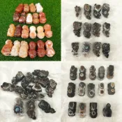 【巧設計-天眼- 雕刻 S石 】🌸 貎貅  🌸啞光 亮光 天眼 天珠 招財 DIY 手排 墜子 項鍊 吊飾 九頁岩 手鍊