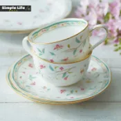 Noritake則武Hanasarasa花更紗骨瓷茶杯咖啡杯盤子餐盤茶點盤