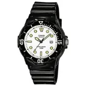 CASIO 幾何密碼時尚活力腕錶-黑白-LRW-200H-7E1VDF