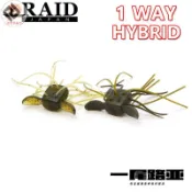日本RAID新品1Way Hybrid骰子餌小尺寸強波動路亞軟餌精細倒吊米諾魔獸波趴顫泳波趴鉛頭鉤曲柄鉤VIBT尾亮片軟