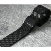 Black 黑色,高質感,超值 24mm 不鏽鋼粗線mesh米蘭網帶不鏽鋼製錶帶