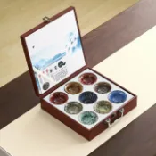全球選品1館 生活百貨 茶杯窯變九色茶杯輕奢禮盒套裝廠大號陶瓷主人杯斗笠品茗杯