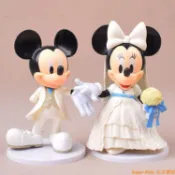 【SK兒童樂園】  婚慶米老鼠 白色婚紗米奇米妮 唐老鴨 黛西 手辦 蛋糕擺件 米老鼠公仔 玩具模型