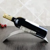 紅酒支架 酒柜裝飾🎁歐式創意紅酒架不銹鋼葡萄酒架 簡約吧臺擺件酒柜紅酒架子紅酒托 紅酒展示架 紅酒收納架