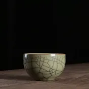 協貿國際日用品生活9館 茶杯單杯 品茗杯主人杯龍泉市青瓷哥窯開片大號 茶盞茶碗陶瓷茶具