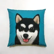 汪喵大抱枕 - 黑柴犬