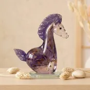 金箔紫琉璃馬 手工吹製玻璃杯 台灣玻璃工藝