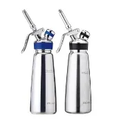 【mosa】0.5L不鏽鋼奶油槍 奶油發泡器 贈氣彈10顆(鏡面/髮絲紋)