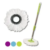 (店+)【新錸家居】S-Mop★1桿1布 可吊掛 不鏽鋼手壓式旋轉拖把-簡裝(適用好神拖 360度 免沾手可依身高伸縮長短)