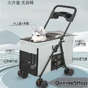 🐱寵物必備🐱 {宠物推车}🌟寵物車用床 大型犬寵物推車 多功能可折迭貓咪外出戶外手推車 狗狗便攜遛狗輕便寵物推車