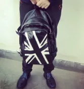 FINDSENSE服飾 英國 後背包 手拿包 暗黑 皮革 包包 國旗