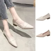 【LN】現+預 氣質尖頭淺口軟皮低跟鞋(女鞋/低跟鞋/休閒鞋/尖頭鞋)