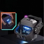 【掌握旋風】機械速旋轉脈衝雙電弧打火機-禮盒裝(防風 戶外 烤肉 USB充電 露營 解壓紓壓 點火器)