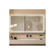 (店+)免運直發 浴室掛墻式鏡櫃 衛生間洗手臺鏡櫃 儲物櫃鏡櫃 不銹鋼化妝鏡  收納置放架鏡櫃