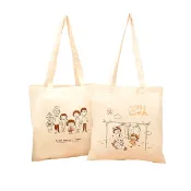 台灣現貨｜正版櫻桃小丸子 Chibi Maruko｜ 棉布手提袋 原色手提袋 側背包 環保袋 購物袋 手提包 棉布袋