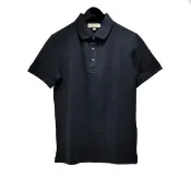 【BURBERRY 巴寶莉】8036273 素面戰馬衣服Logo短袖上衣Polo衫(黑色)