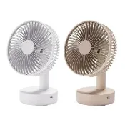 【APEX】復古風90°搖頭桌面USB風扇 (USB桌扇 90度左右自動擺頭 桌立扇 搖頭風扇)