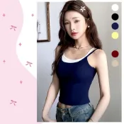 (店+)i揪團 純欲美背假兩件吊帶背心 夏天吊帶 美背吊帶 內搭背心 bra top 短款上衣(K241)