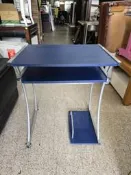 香榭二手家具*寶藍色2尺 簡易型電腦桌-事務桌-工作桌-辦公桌-書桌-寫字桌-活動桌-會計桌-業務桌-OA桌