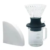 (店+)【HARIO】Switch浸漬式濾杯手沖壺組 300ml 含濾紙 浸泡濾滴兩用 手沖咖啡壺組 SSD-5012-B