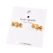 KATE SPADE Treat Yourself 晶鑽糖果針式耳環-金色