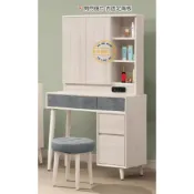 (店+)【新荷傢俱工場】26T 270 北歐石紋2.7尺化妝台 隱藏鏡鏡台 / 2.7尺三斗櫃 梳妝台 收納櫃 化妝桌 三抽櫃
