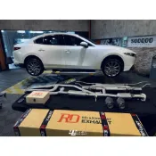 小亞車燈＊全新 MAZDA3 2025 4代 升級 RD 中尾段+遙控閥門 雙出 鍛造碳纖維卡夢 排氣管