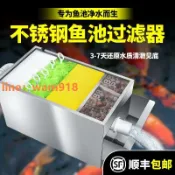 玉城商業企業社 {台灣公司}魚池過濾器室外水迴圈加厚過濾箱大型戶外不鏽鋼過濾器自動淨水器