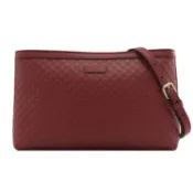 【康是美官方網購】GUCCI 607723 Guccissima GG壓紋小牛皮斜背扁包.紅