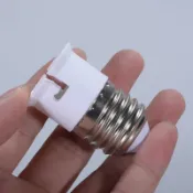 寓偉 5PCS E27轉B22燈泡插座底座轉換燈座適配器E27燈座防火材料螺口燈