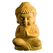 (店+)【米蘭精品】現貨+預購 三寶佛黃楊木把件佛像實木雕刻小巧家居擺件3款74ap6