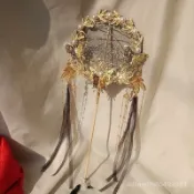 🔥臺灣熱賣🔥手工圓扇子古風長柄流蘇宮扇破雲扇古典漢服團扇
