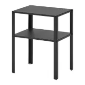 【IKEA 宜家家居】KNARREVIK 床邊桌，黑色，37x28x45 公分