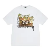(店+)【STUSSY】3903997 Denim Tears 聯名款 胸前印花圖案圓領短袖T恤T恤 男女同款