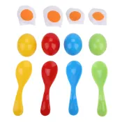 [waroom01] 亮色 13x11x2.8 英寸時尚輕巧益智玩具,塑料蛋勺比賽遊戲,適合兒童學生