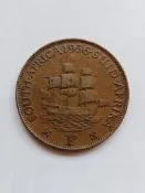 英屬南非1936 年1便士 喬治五世末年版 非洲外國錢幣硬幣銀幣收藏 按圖發貨 材質：青銅 直徑：31mm  重量：