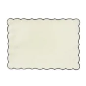 【BreezeOnline 微風精品線上】Chiarastella Cattana Lido 亞麻餐墊＿白／黑