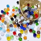 ❗非施華洛世奇水晶❗(單色/混色)4MM尖角珠/水晶角珠/玻璃仿水晶珠/菱形珠(非施華洛世奇水晶) 耳環材料