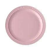 (店+)【Le Creuset】圓形淺盤 23cm 雪紡粉餐盤 造型盤 圓盤