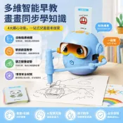 卡式智能繪畫機器人 兒童早教玩具 可充電自動畫畫機 趣味互動禮物